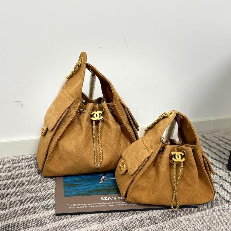 샤넬 체인 드로스트링 쇼퍼백