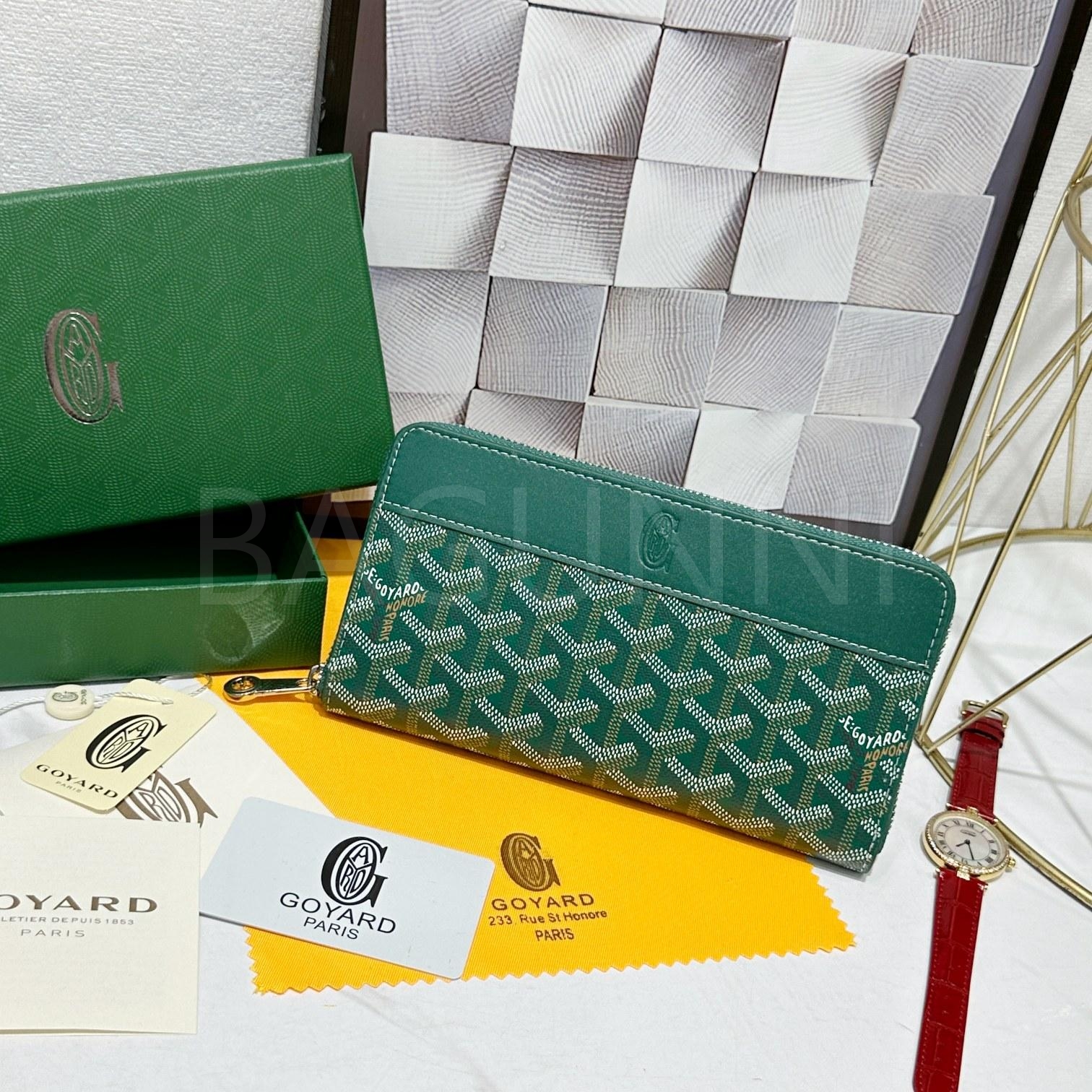 고야드 마티뇽 지퍼 지갑