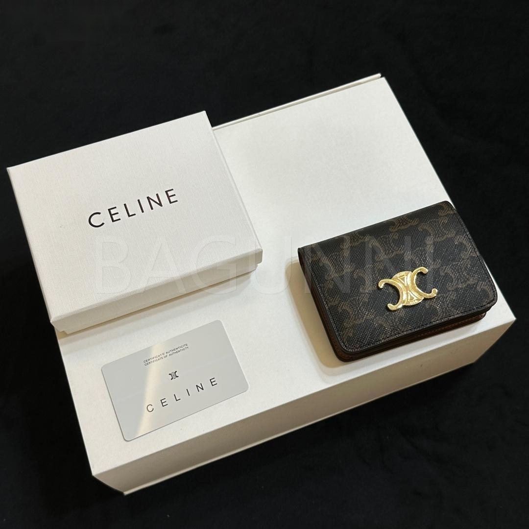 셀린느 트리옹프 지퍼 카드지갑