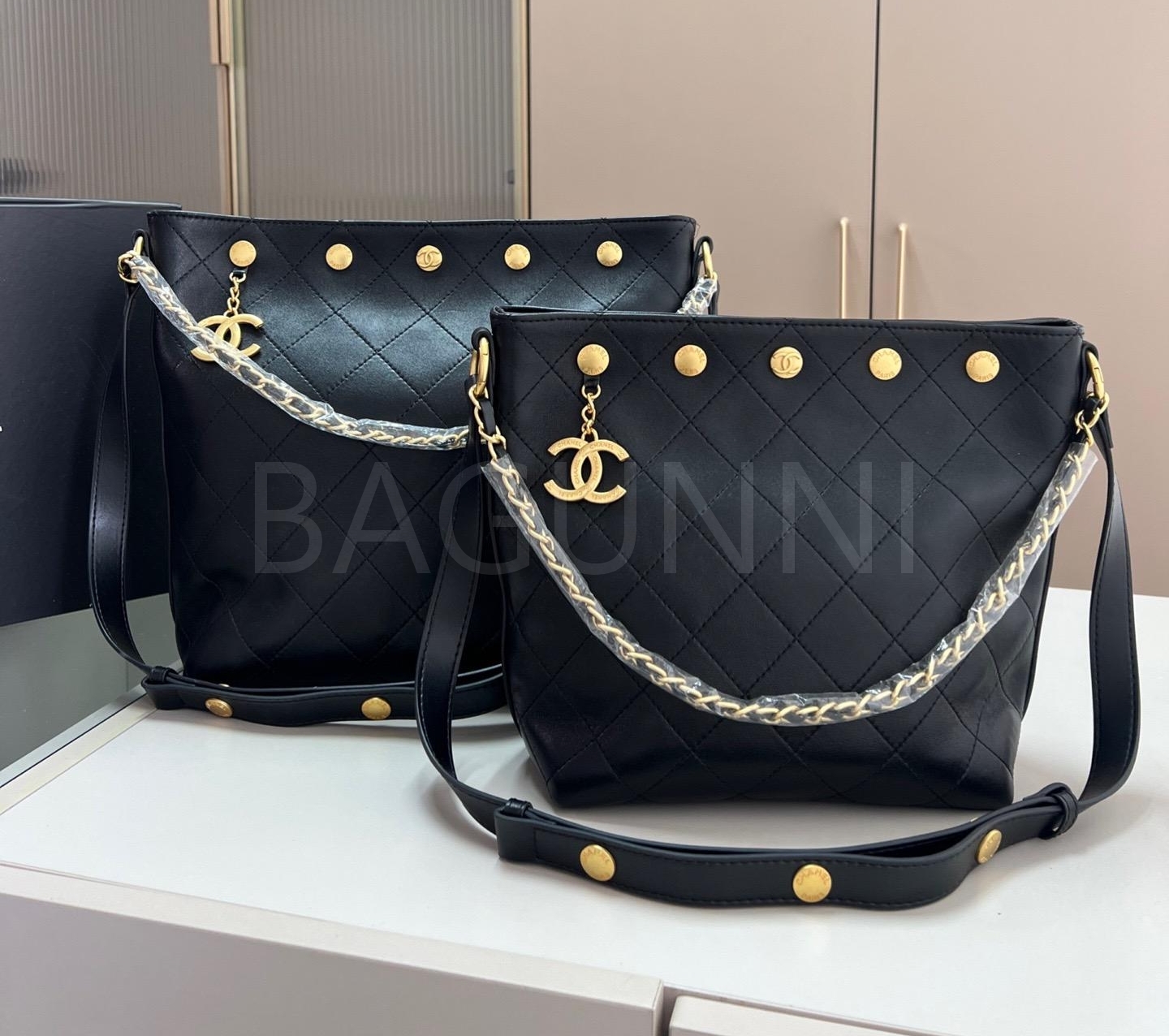 샤넬 25P 코인 참 호보 백