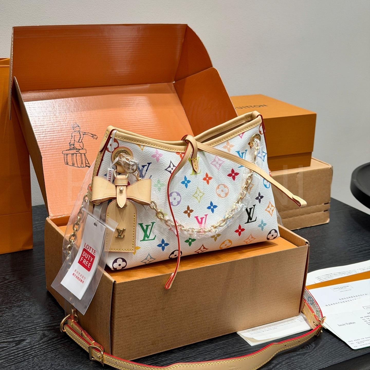 루이비통 캐리올 토트백