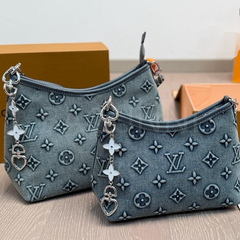 루이비통 데님 숄더백