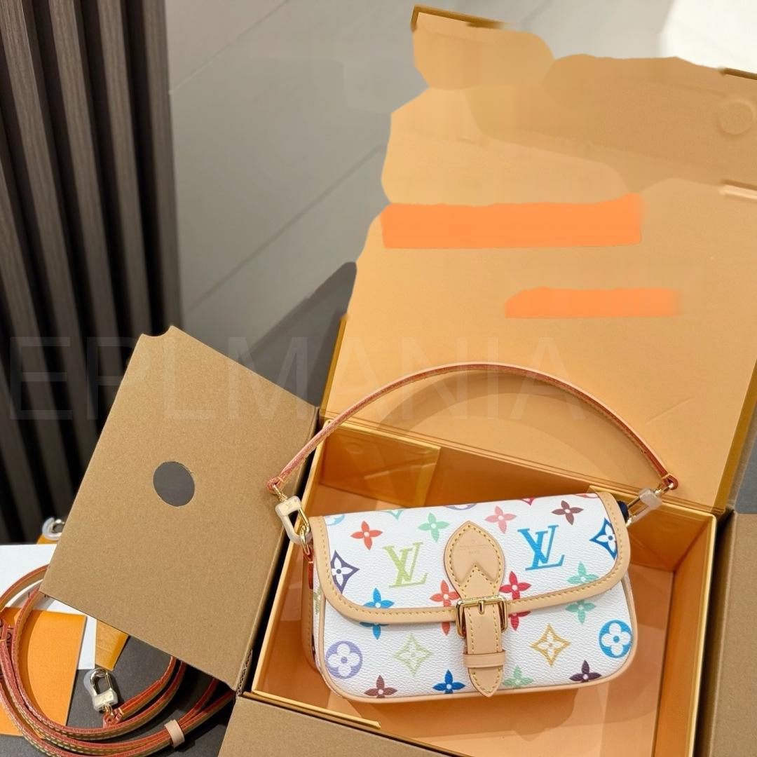 루이비통 x 무라카미 타카시 멀티컬러 나노 다이앤 숄더백