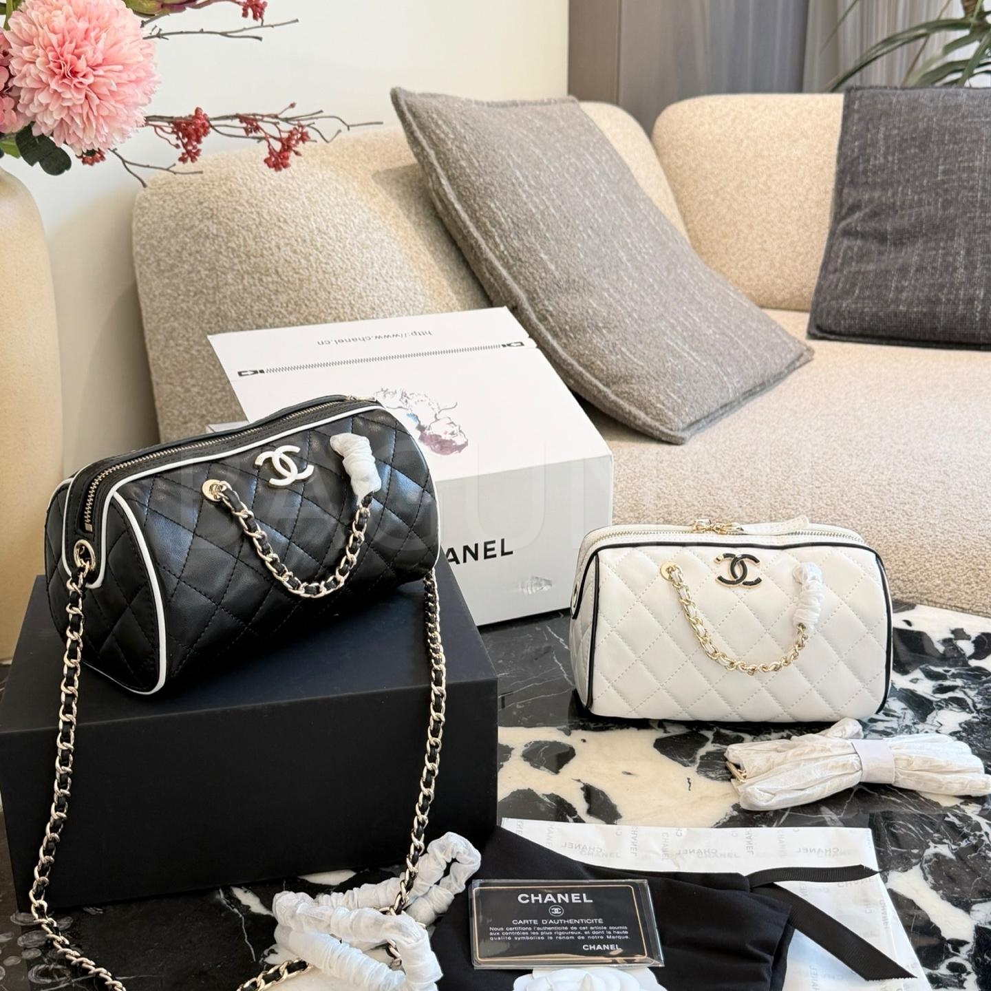 샤넬 퀼팅 볼링 백