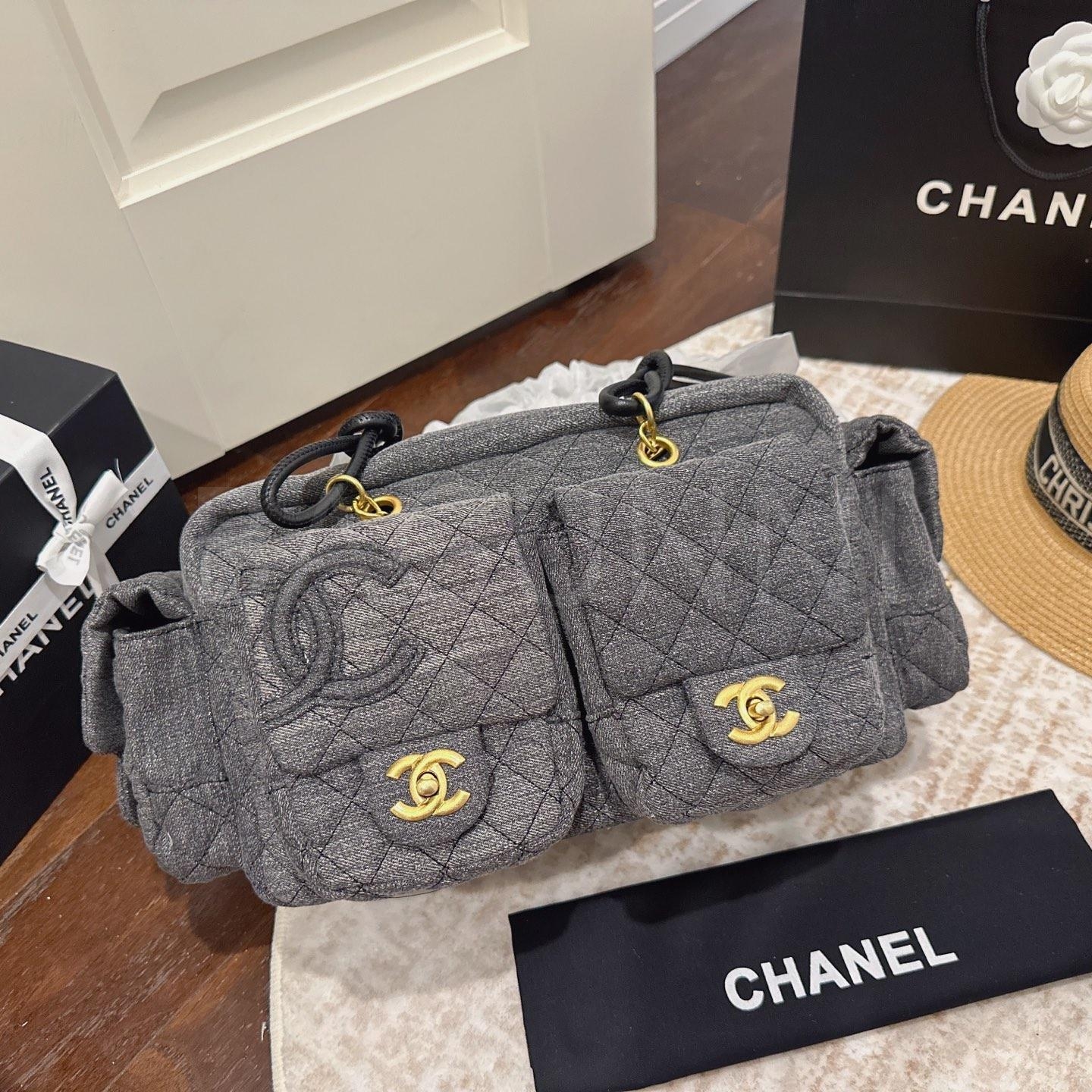 샤넬 깜봉 멀티 포켓 숄더백