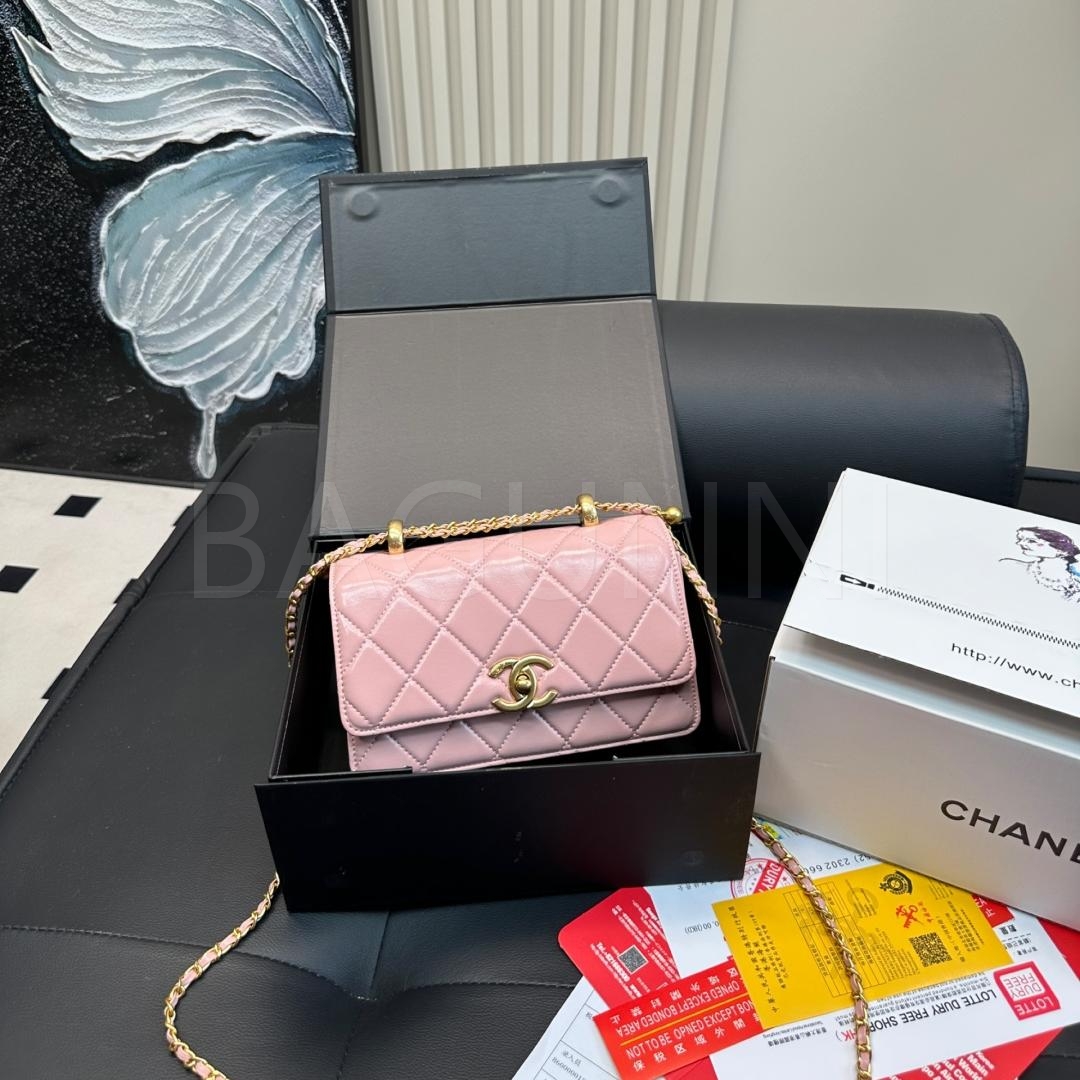 샤넬 더블 볼 WOC 체인 월렛