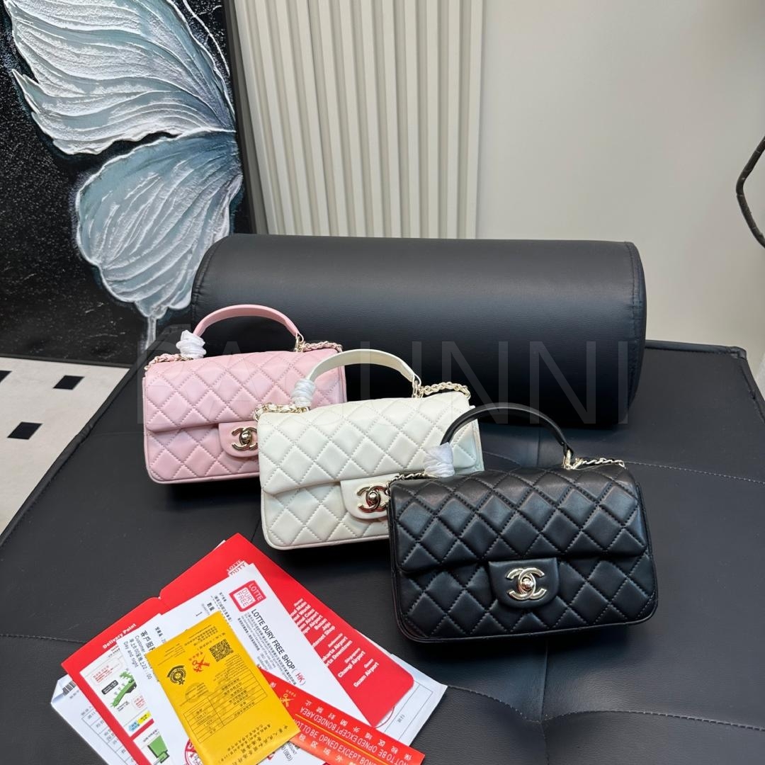 샤넬 탑핸들 스퀘어 플랩 백