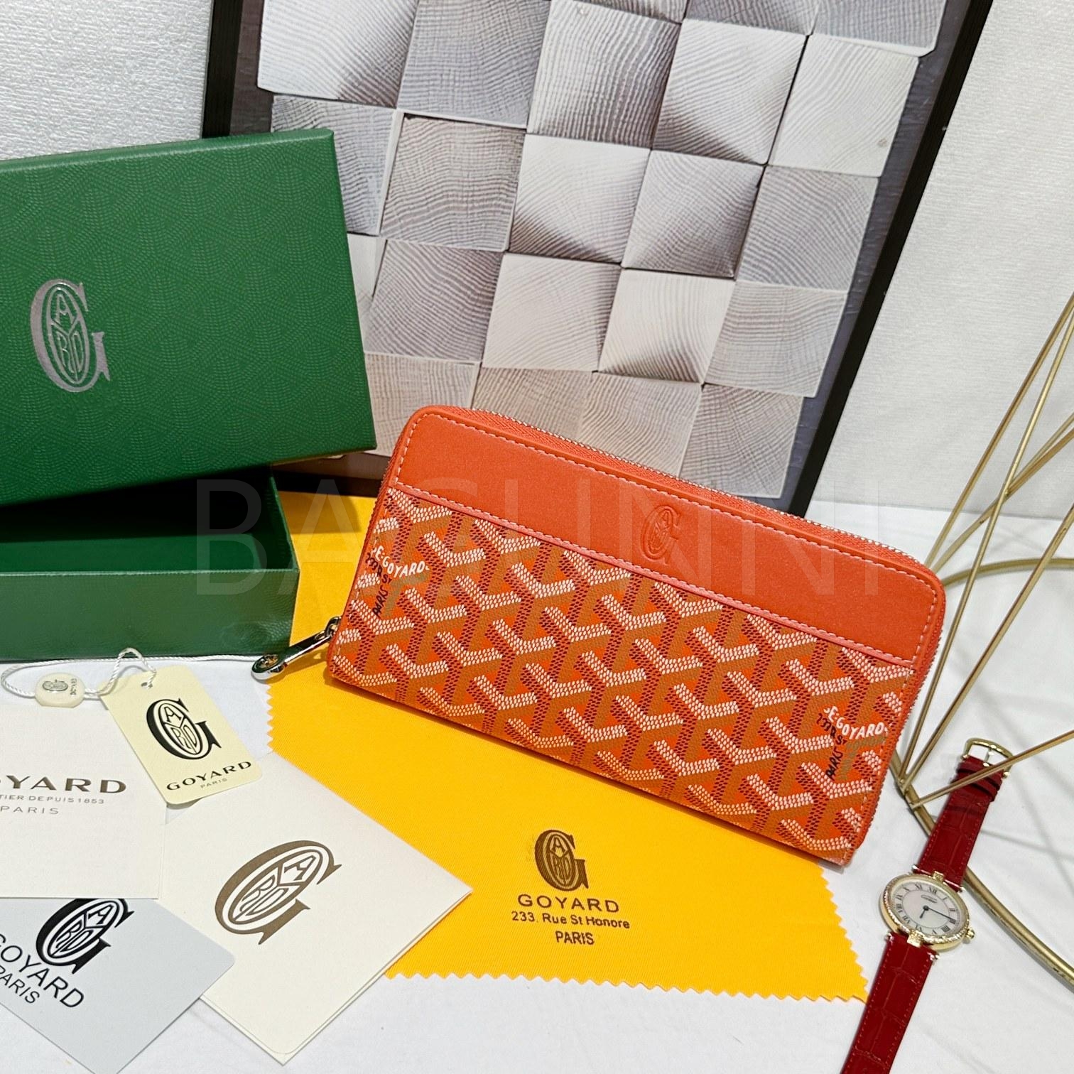 고야드 마티뇽 지퍼 지갑