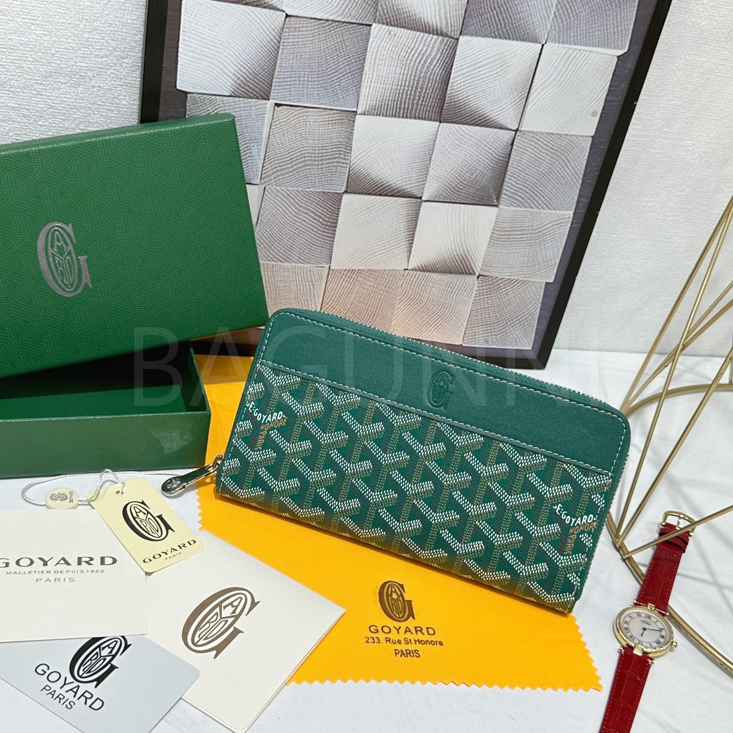 고야드 마티뇽 지퍼 지갑