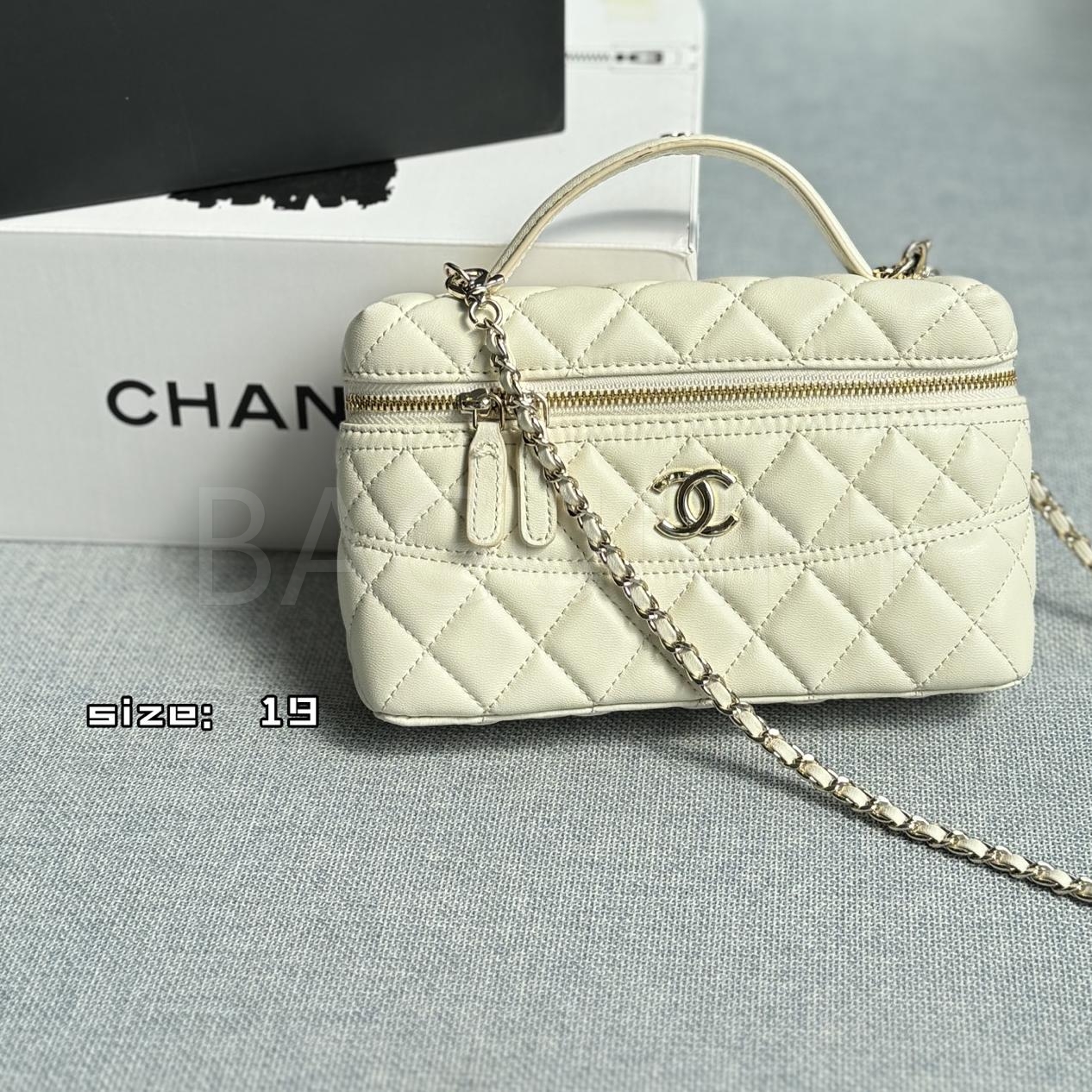 샤넬 25C 탑핸들 코스메틱 박스 백