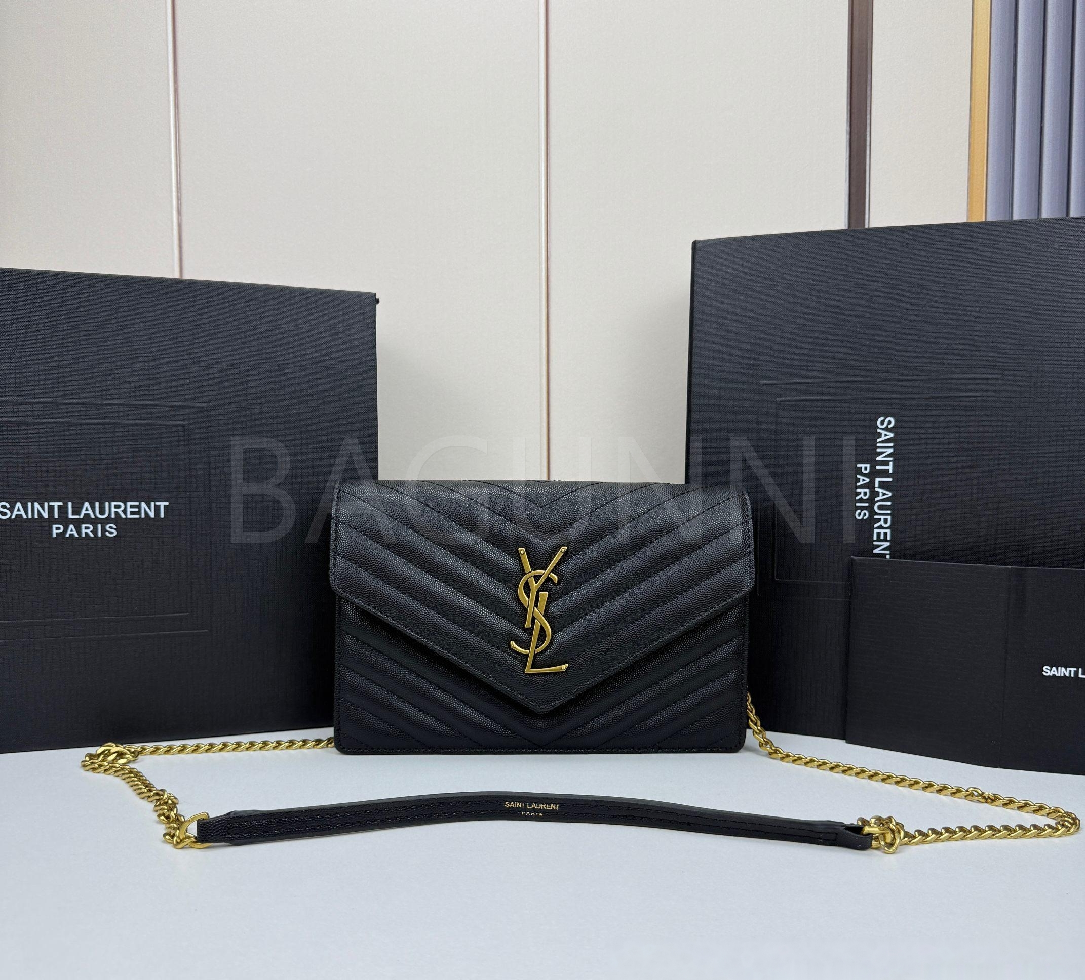 YSL 모노그램 체인 지갑