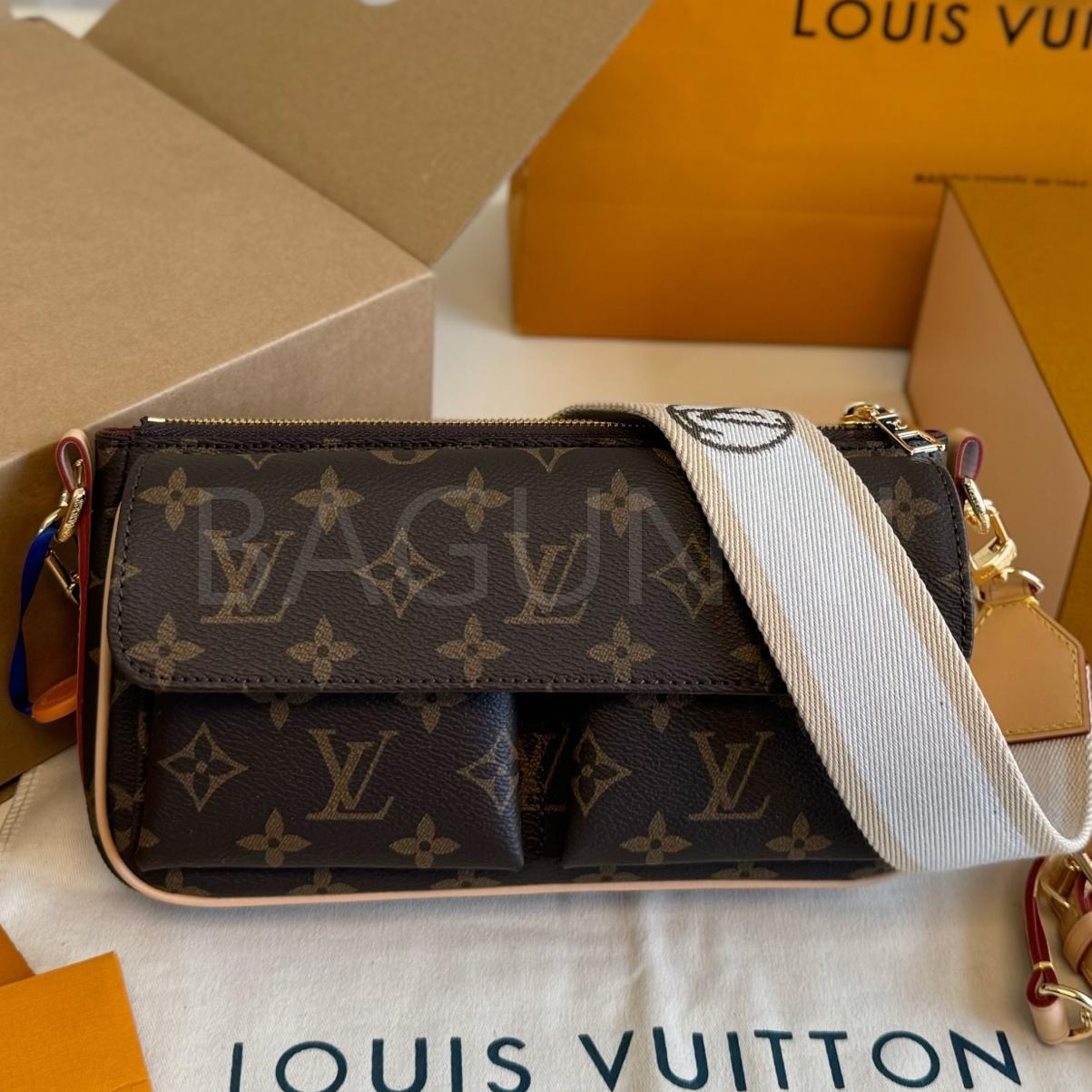 루이비통 카멜 숄더백