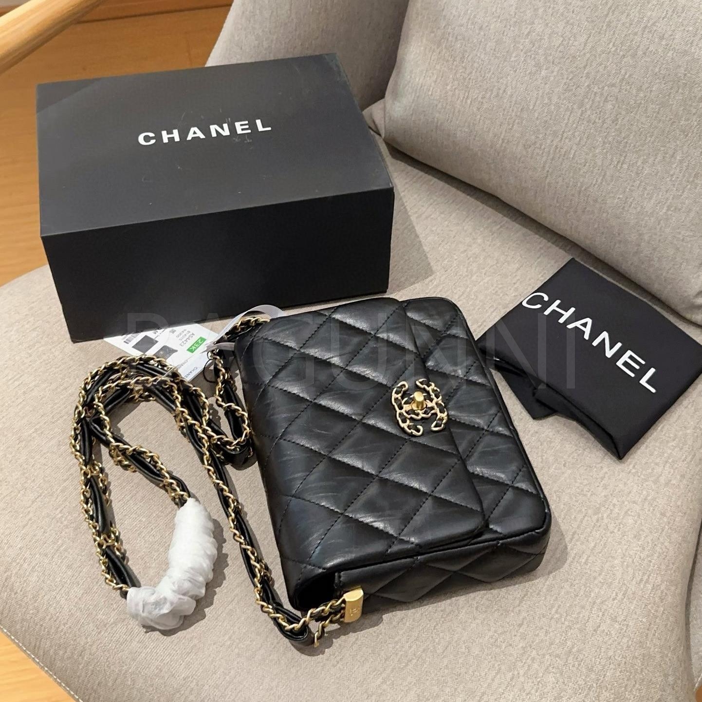 샤넬 23K 스퀘어 플랩 백