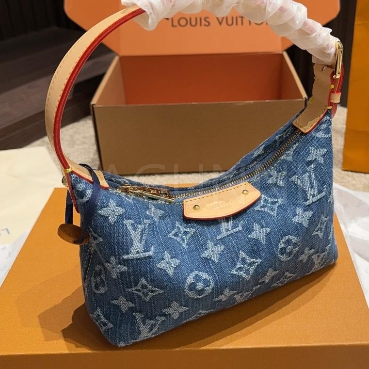 루이비통 데님 박스 백
