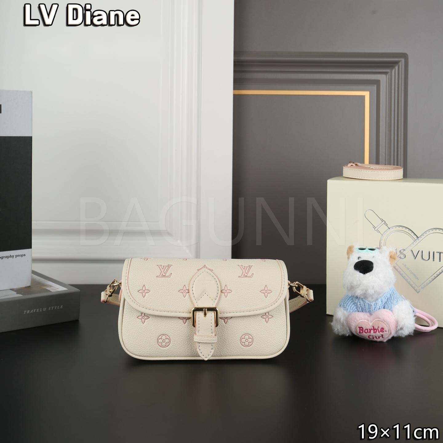 루이비통 프린트 바게트 숄더백