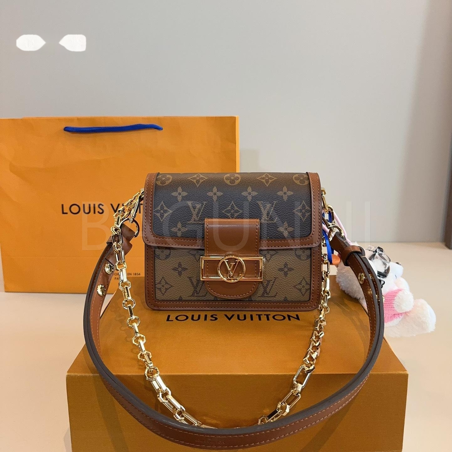 루이비통 레드 레더 탑핸들백