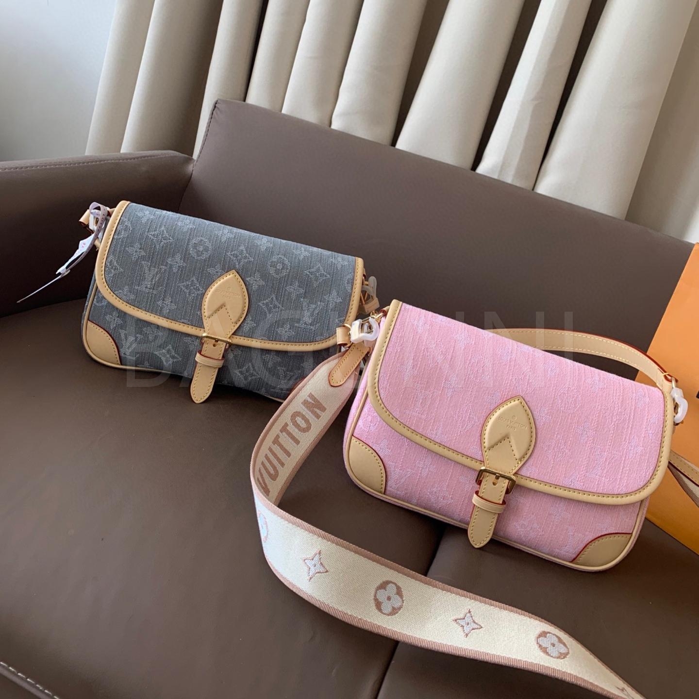 루이비통 데님 다이앤 숄더백