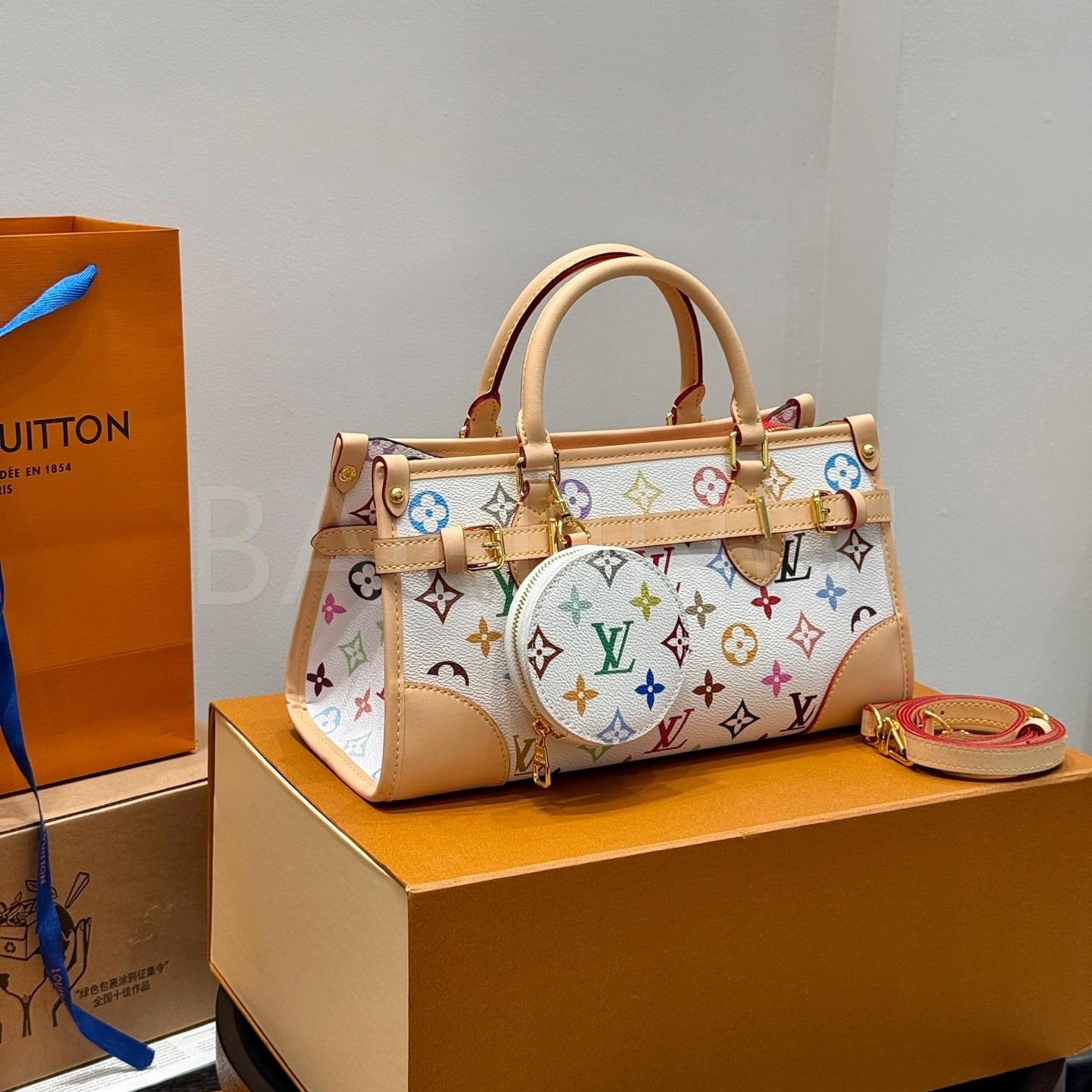 루이비통 멀티컬러 탑핸들 숄더백