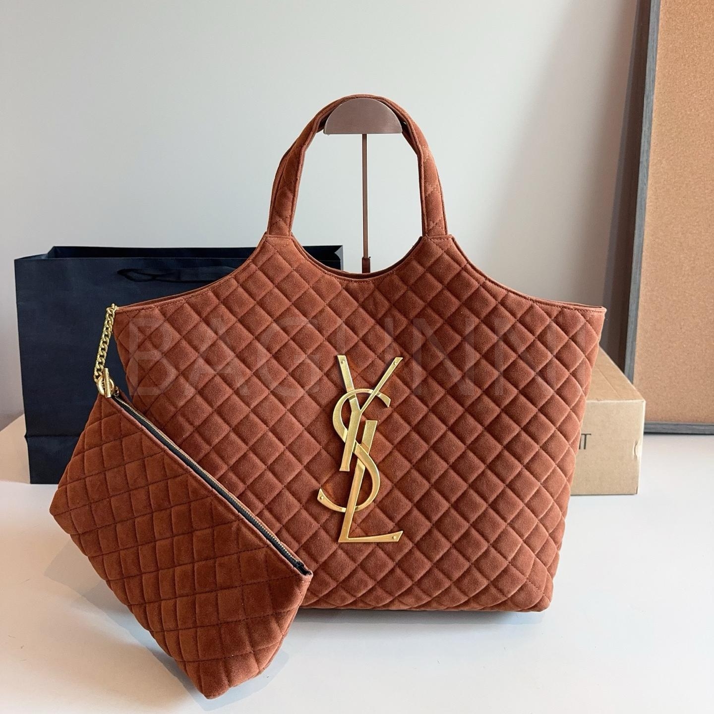 YSL 로고 쇼퍼백