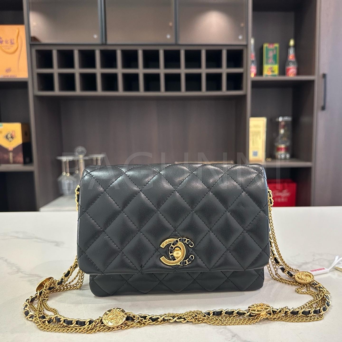 샤넬 코인 참 체인 백