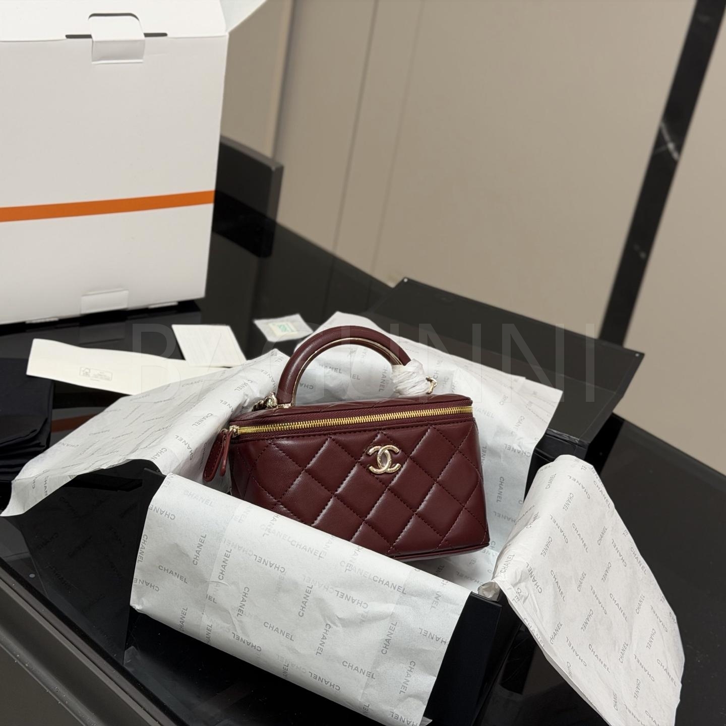 샤넬 탑핸들 베니티 백