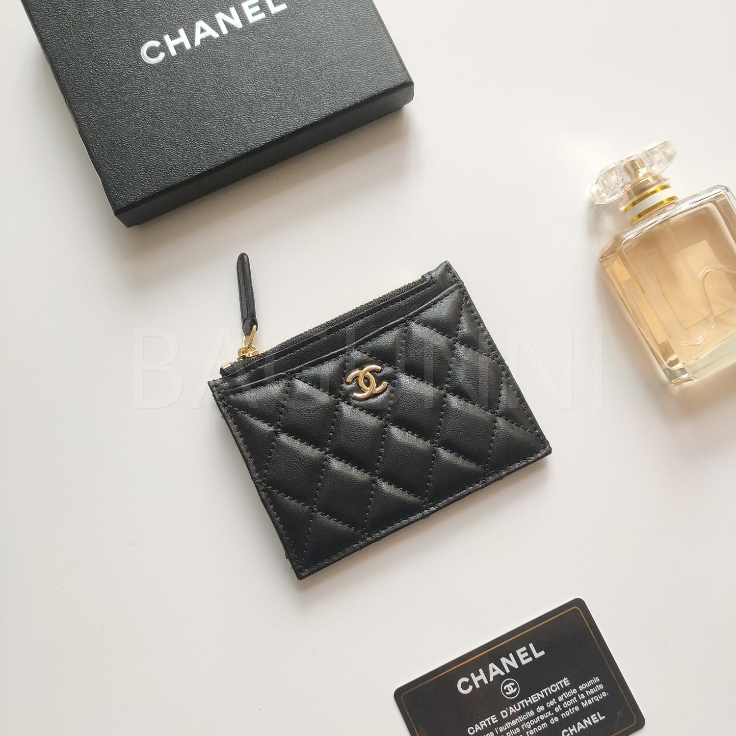 샤넬 지퍼 카드지갑