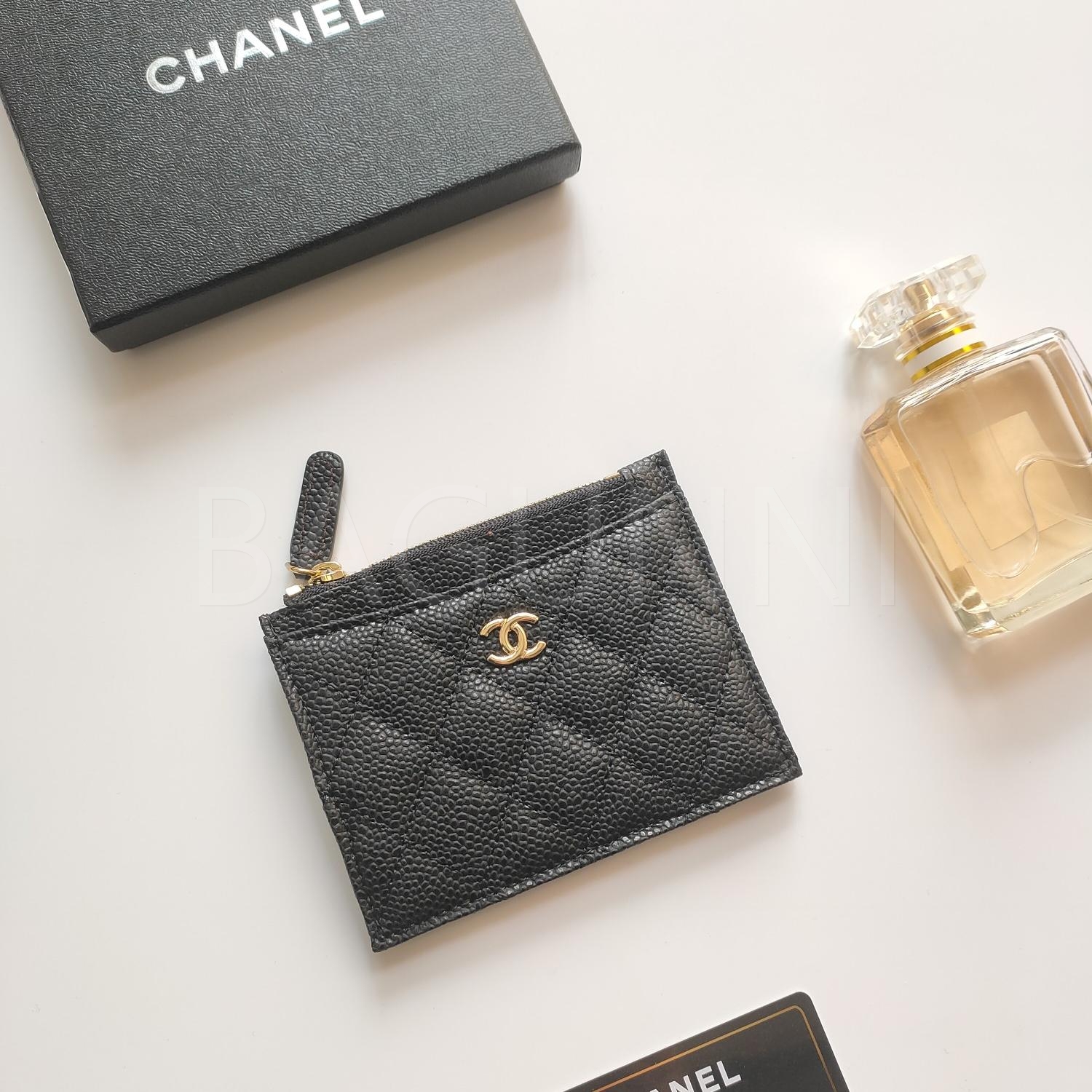 샤넬 지퍼 카드지갑