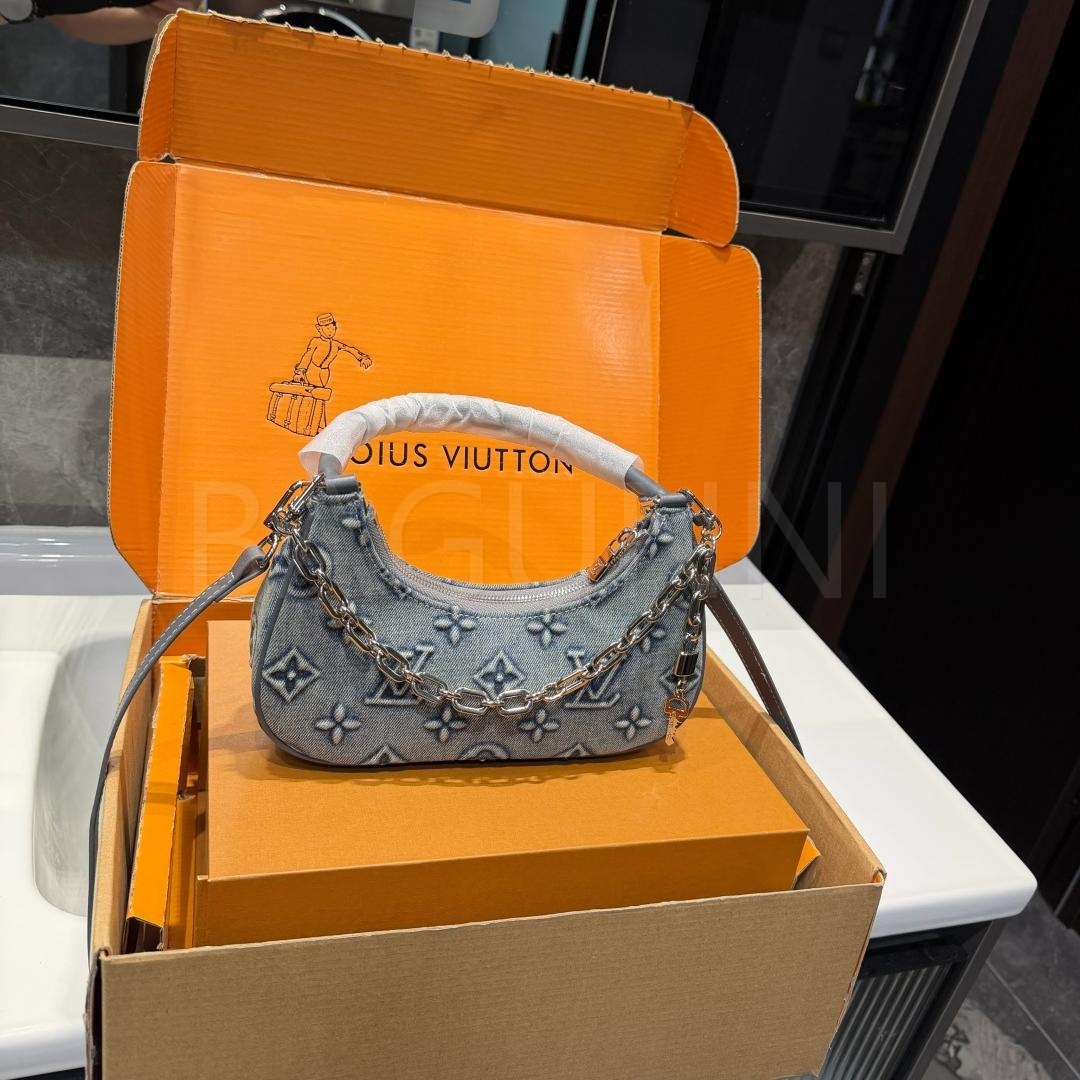 루이비통 데님 백팩