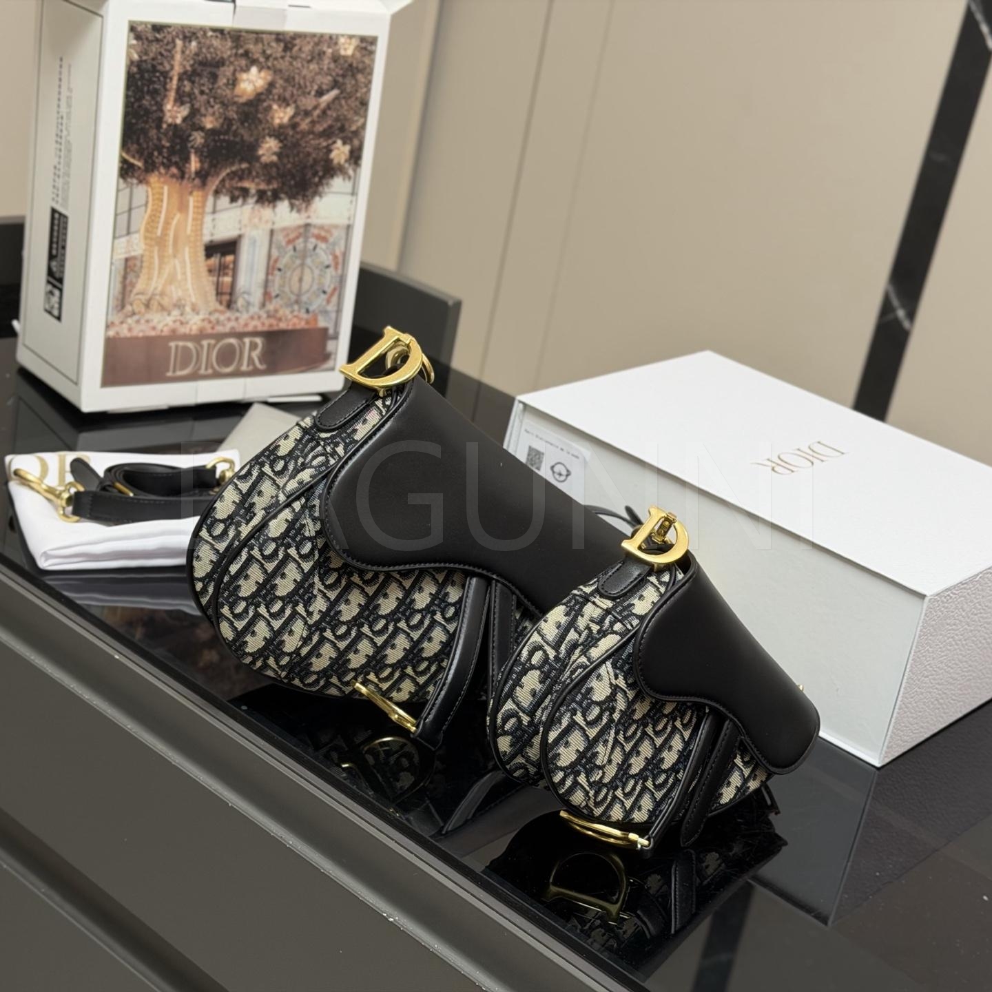 디올 오블리크 새들 숄더백